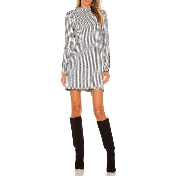 Victor Glemaud NWT Black Knit Long Sleeve Mock Neck Mini Dress Small $450 - Picture 1 of 6